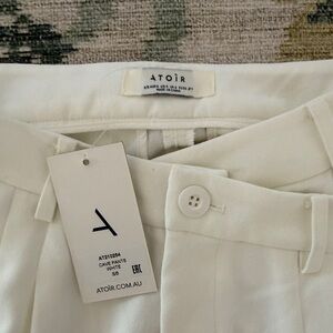 Atoir Cream Pleated Trousers